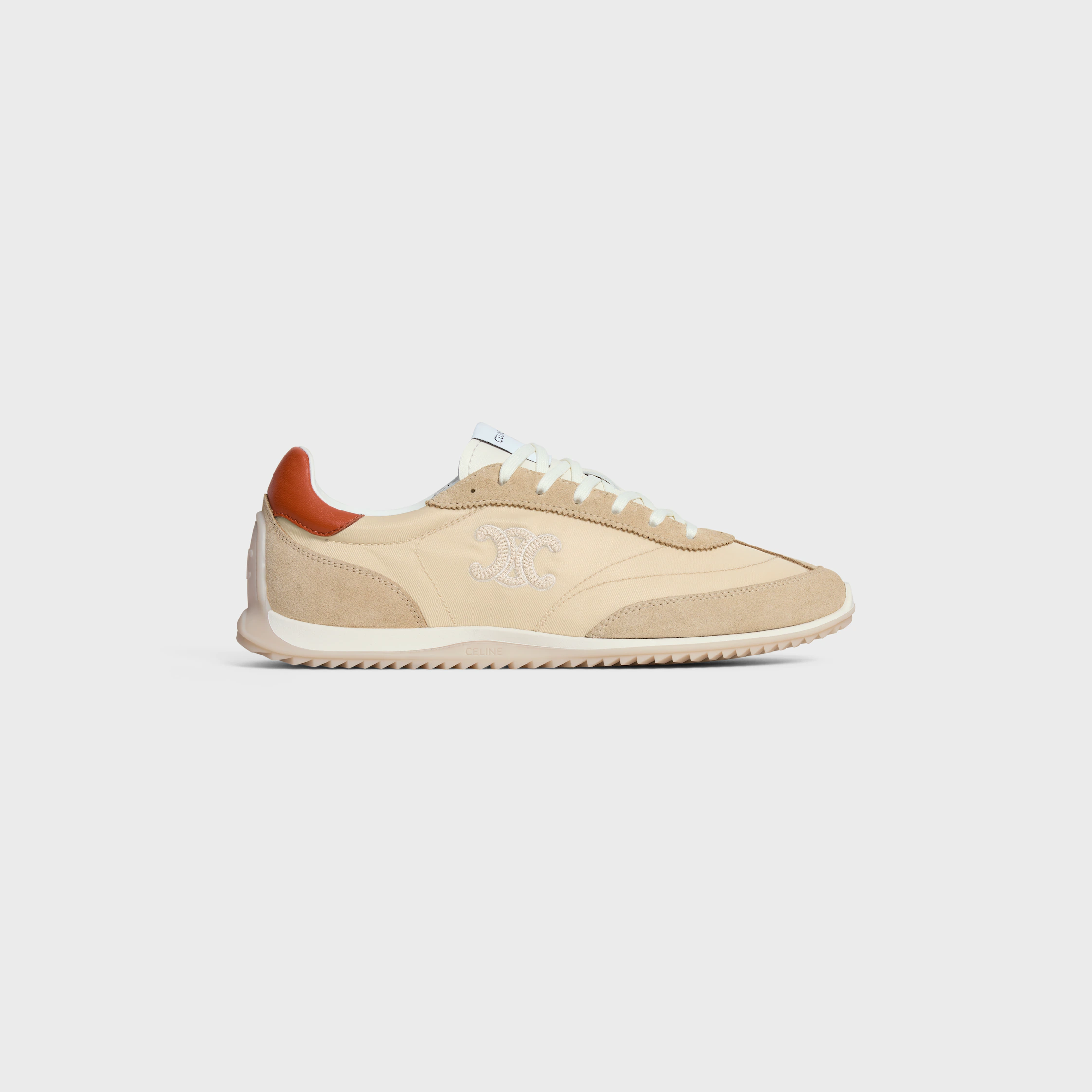 SNEAKER RACER EM NYLON, CROSTA DE VACADO E VACADO