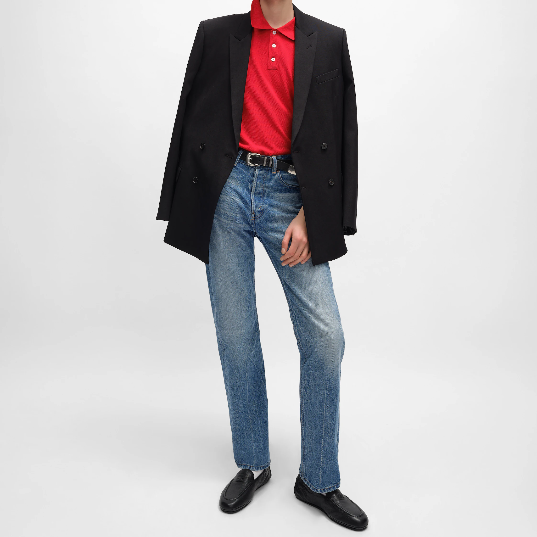 camisa polo em malha de algodão piqué