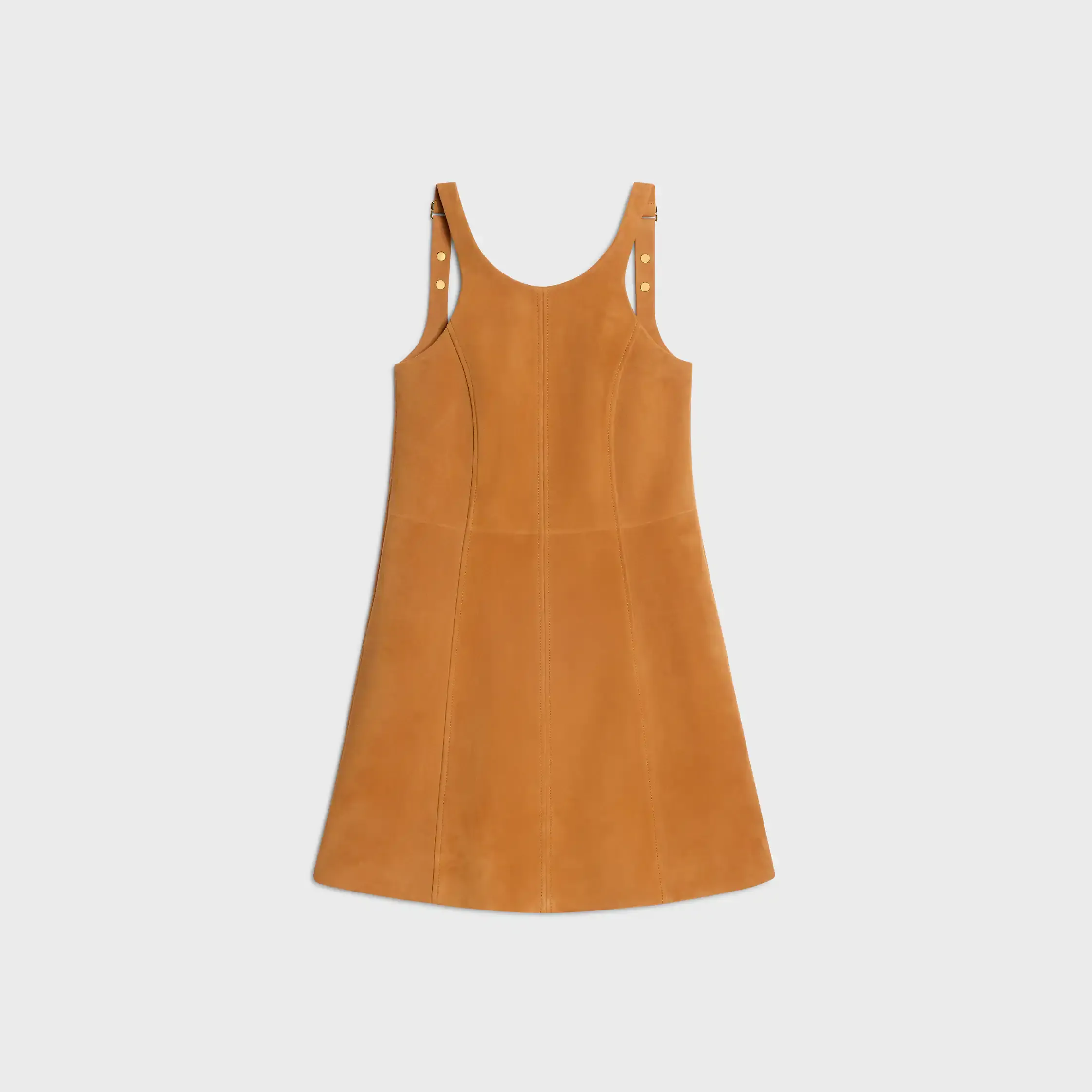vestido em couro de carneiro