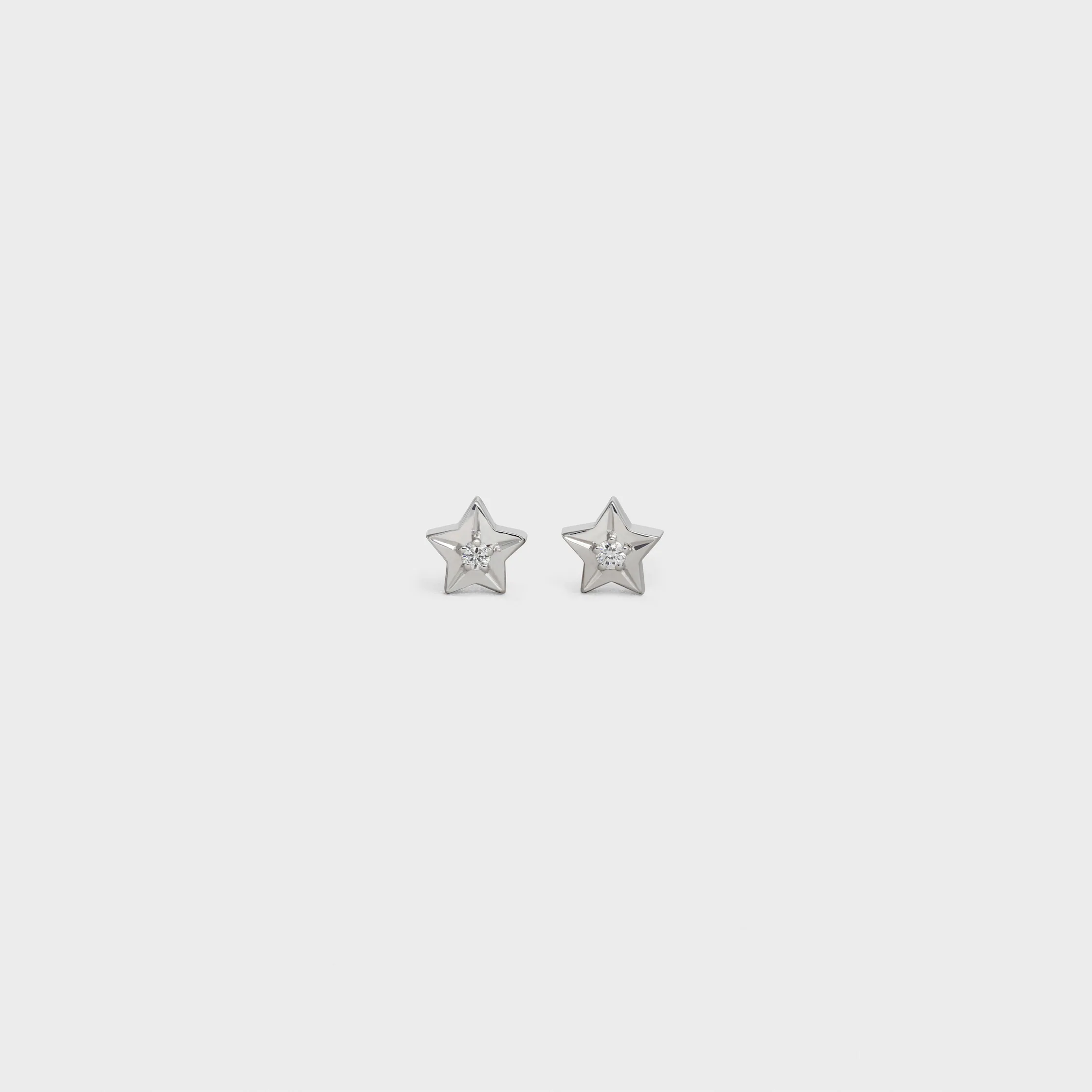 Etoile Celine Studs em Ouro Branco e Diamantes