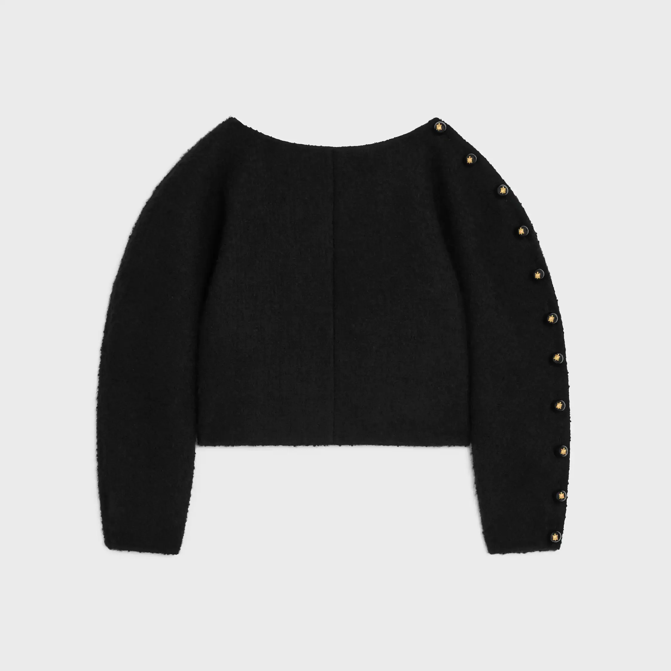 top decote em cashmere e lã natté