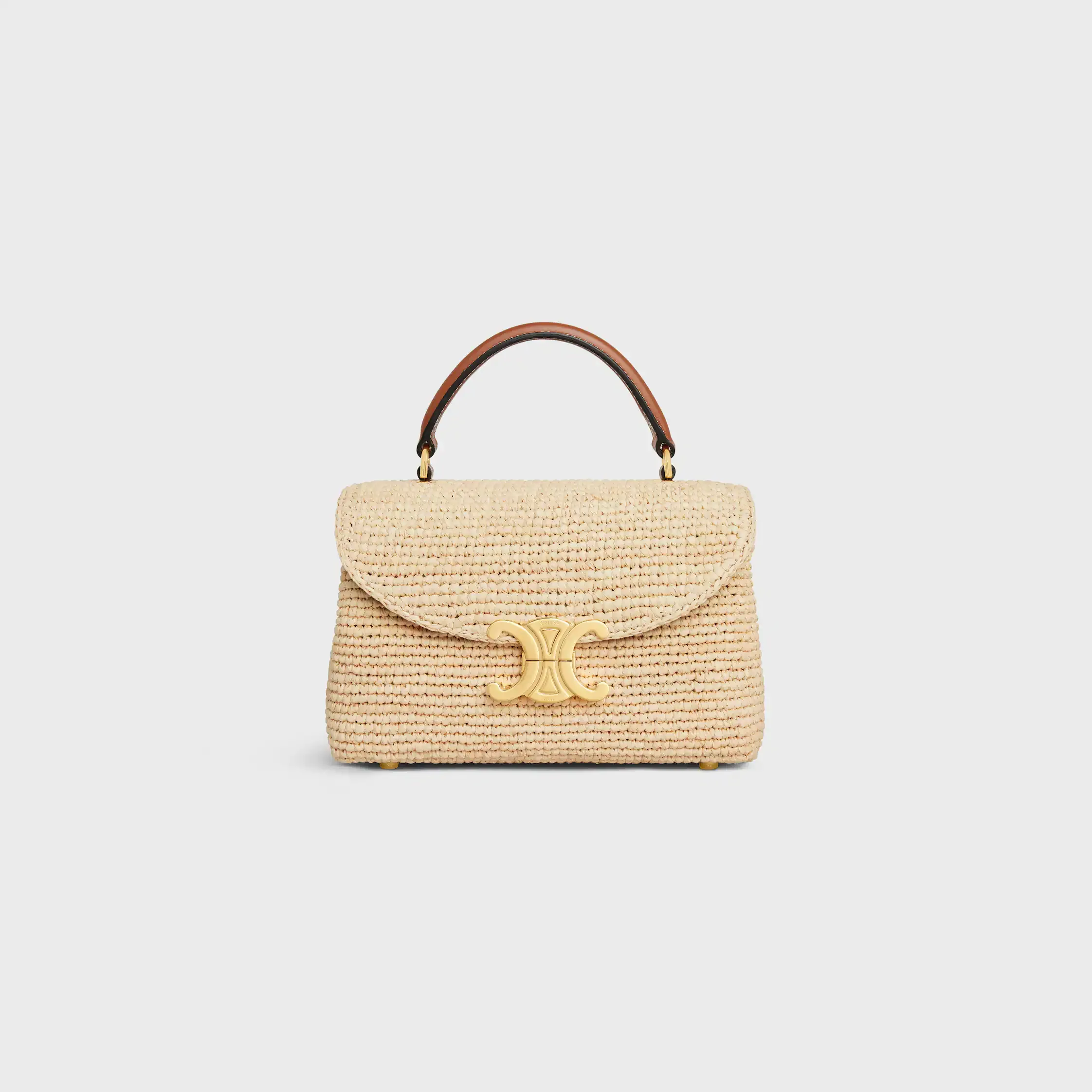 BOLSA TEEN NINO EM RÁFIA E COURO DE VACADO