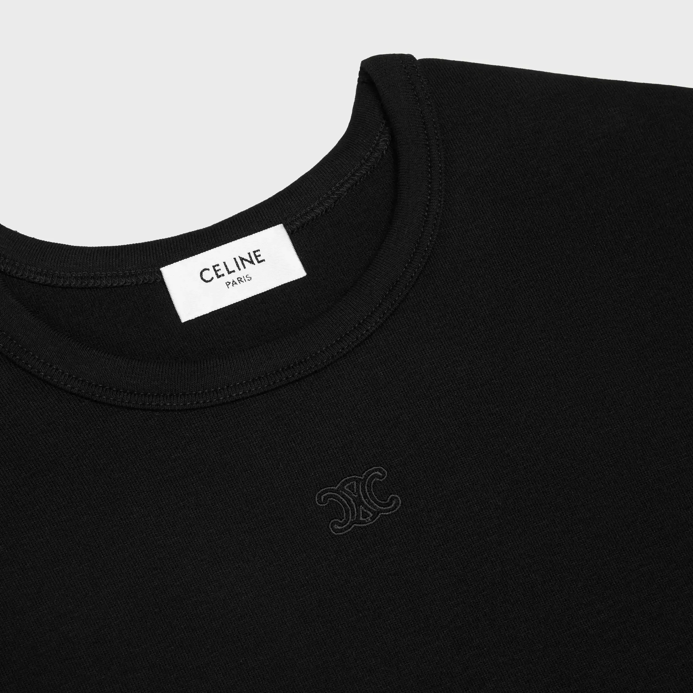 camisola de manga comprida triomphe em malha de algodão em malha
