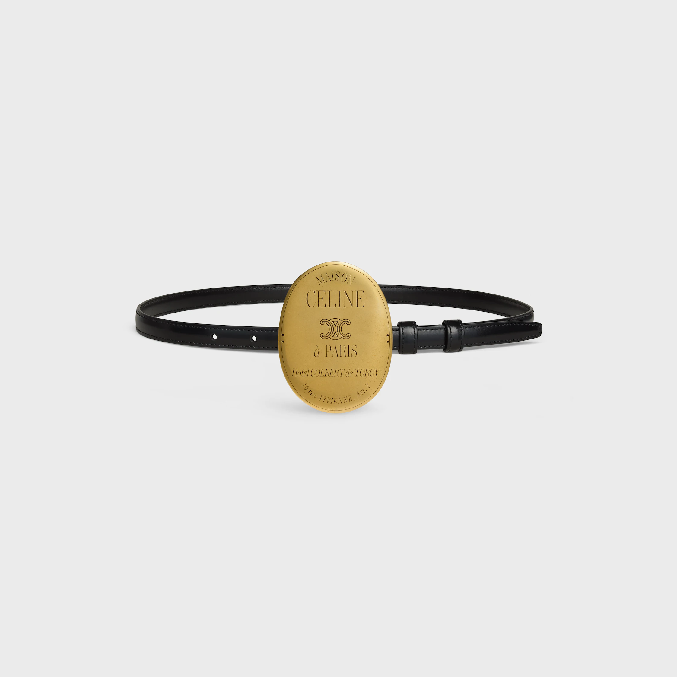 CINTO MAISON CELINE 13 MM EM COURO TAURILLON