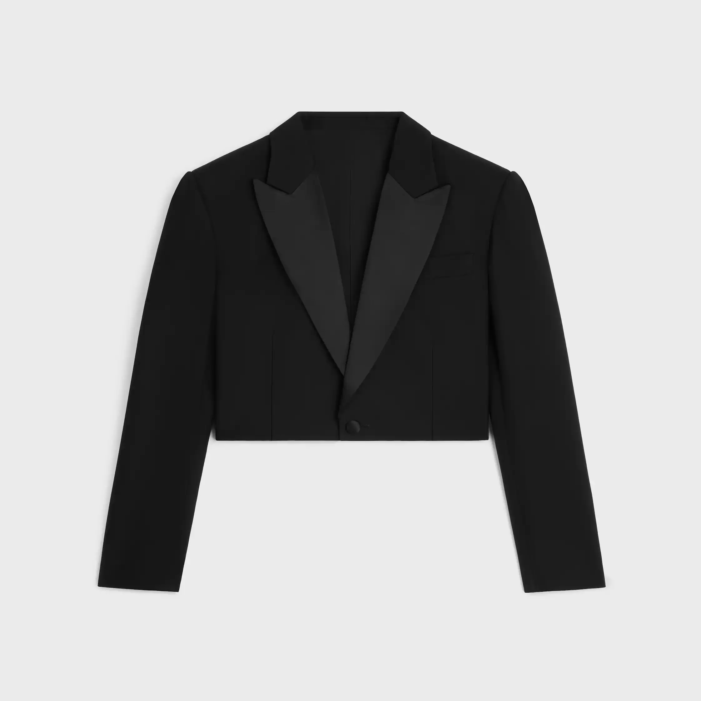jaqueta spencer tux em lã gabardine