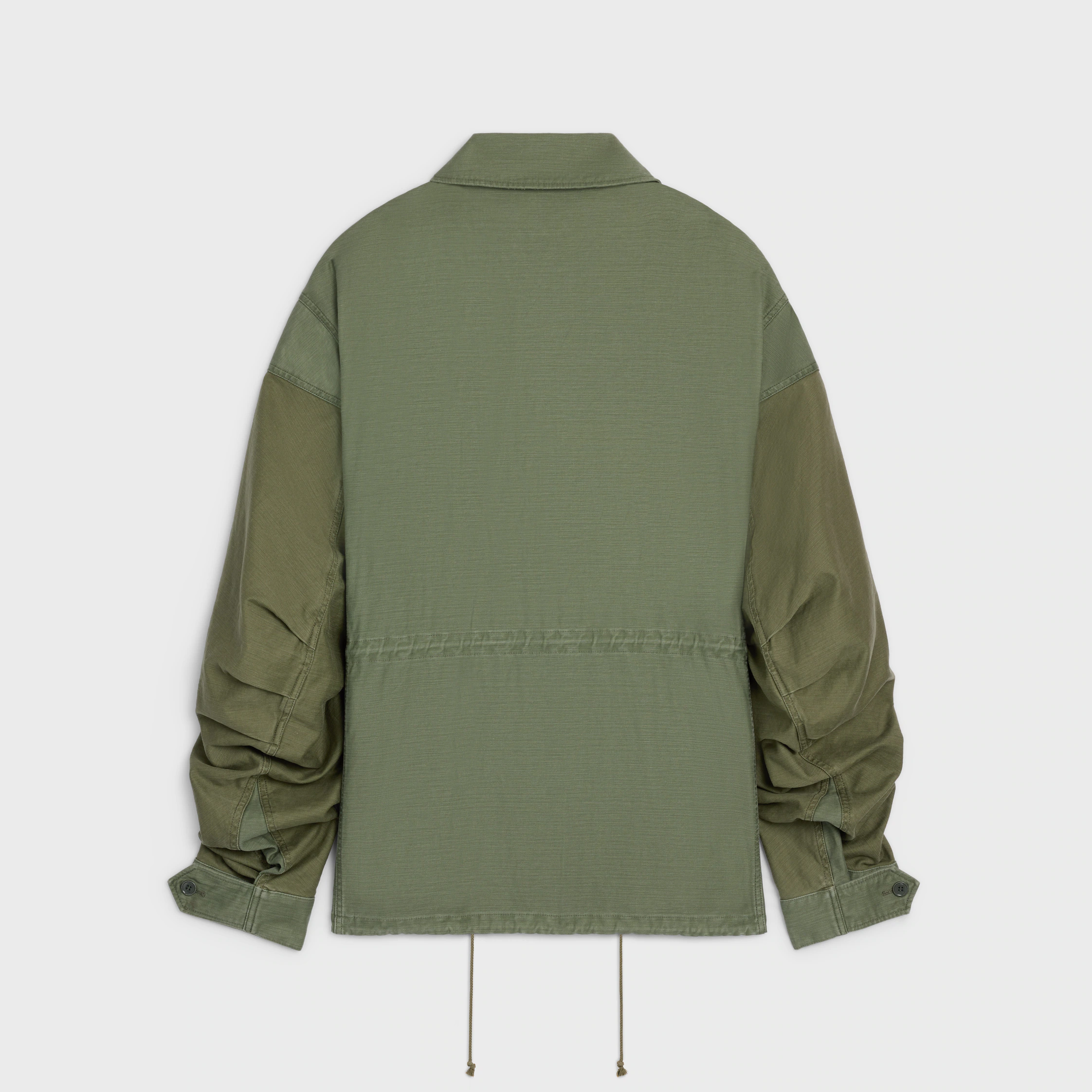 parka em cetim de algodão