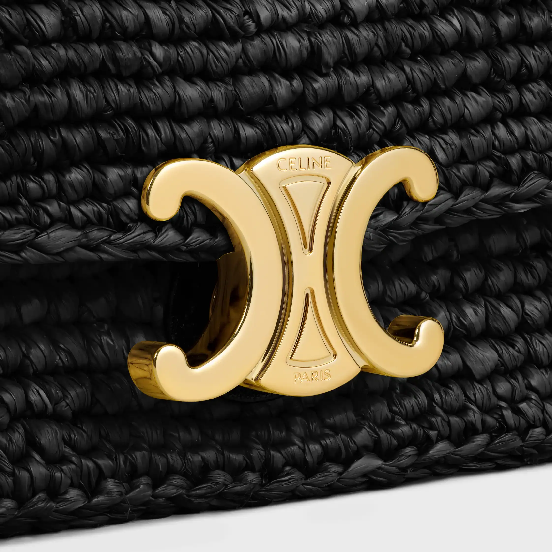 LITTLE HALFMOON SOFT TRIOMPHE EM Raffia E Couro de Cordeiro