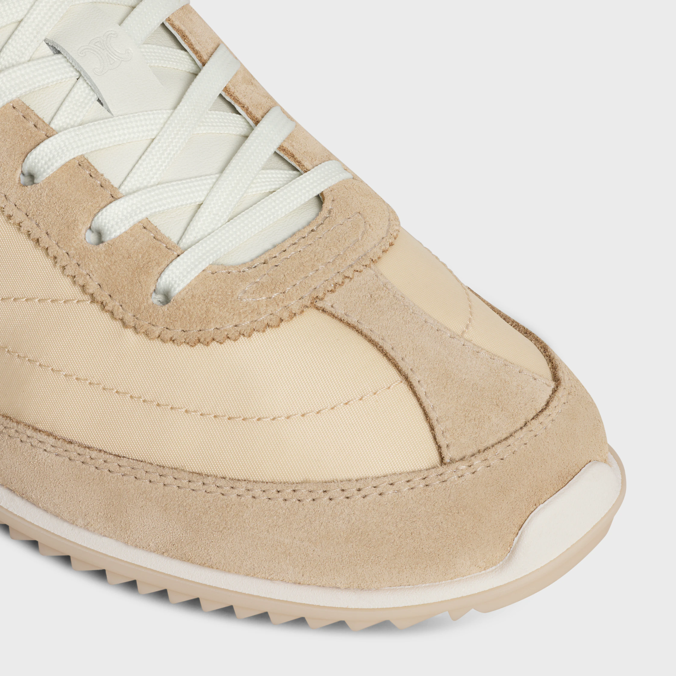 SNEAKER RACER EM NYLON, CROSTA DE VACADO E VACADO