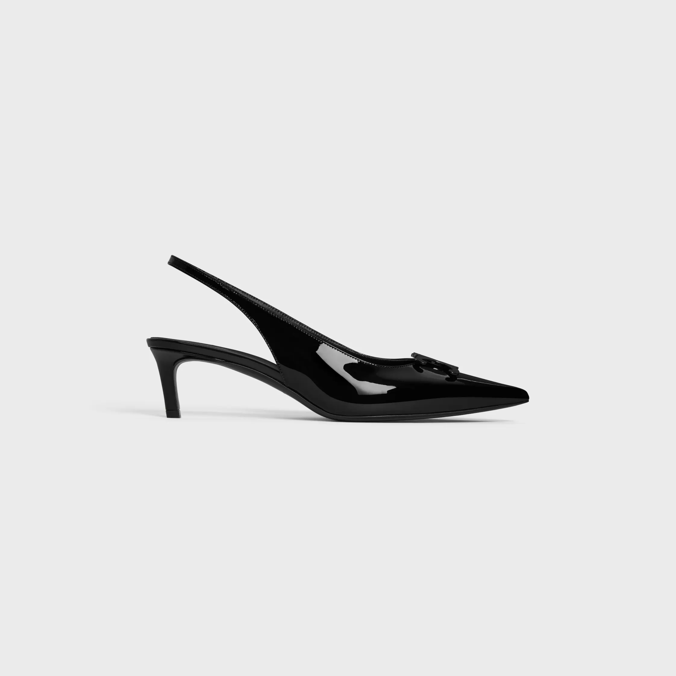 SLINGBACK ALMA EM COURO DE VACADO COM BRILHO