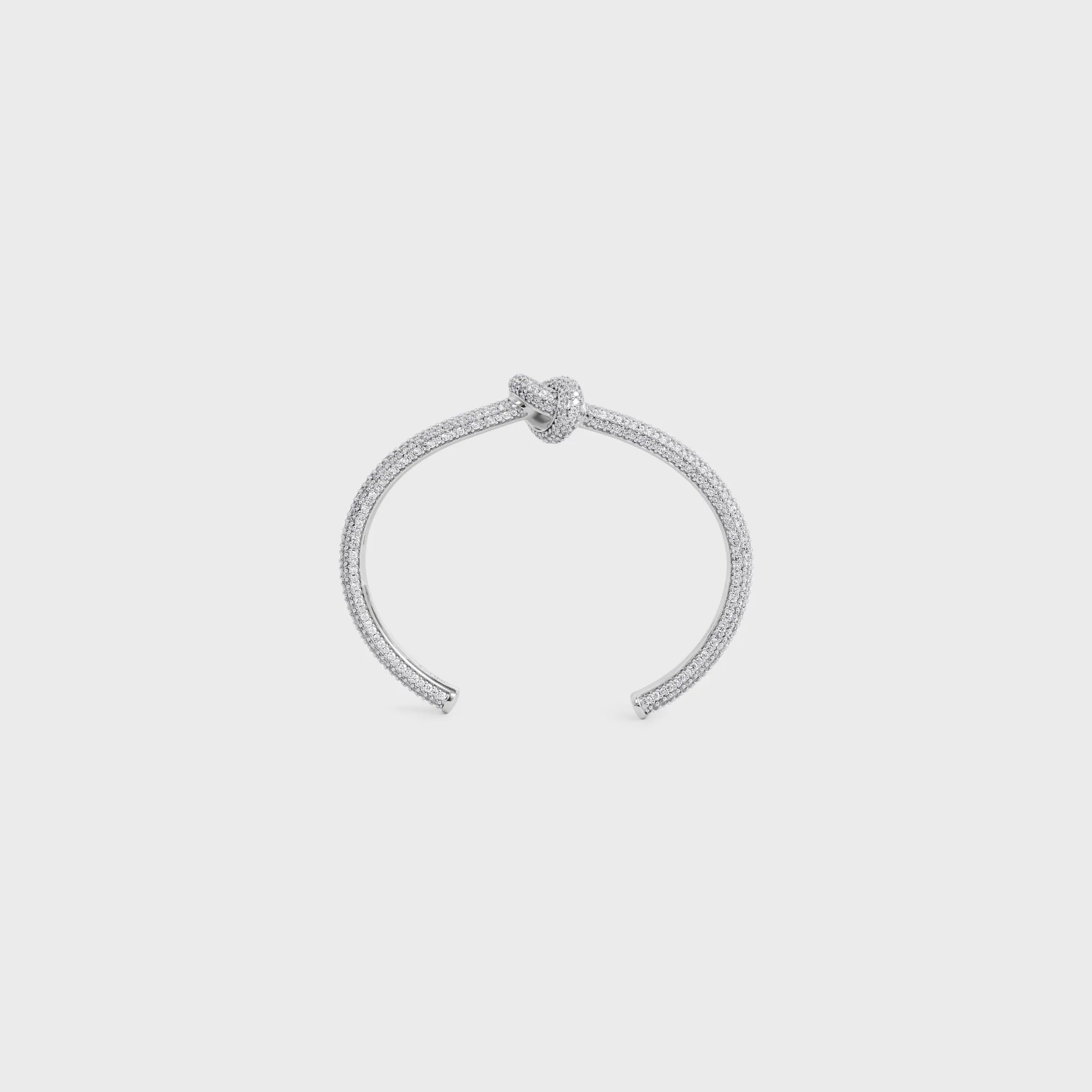 Pulseira Knot Sparkle em Strass e Latão com Acabamento em Ródio