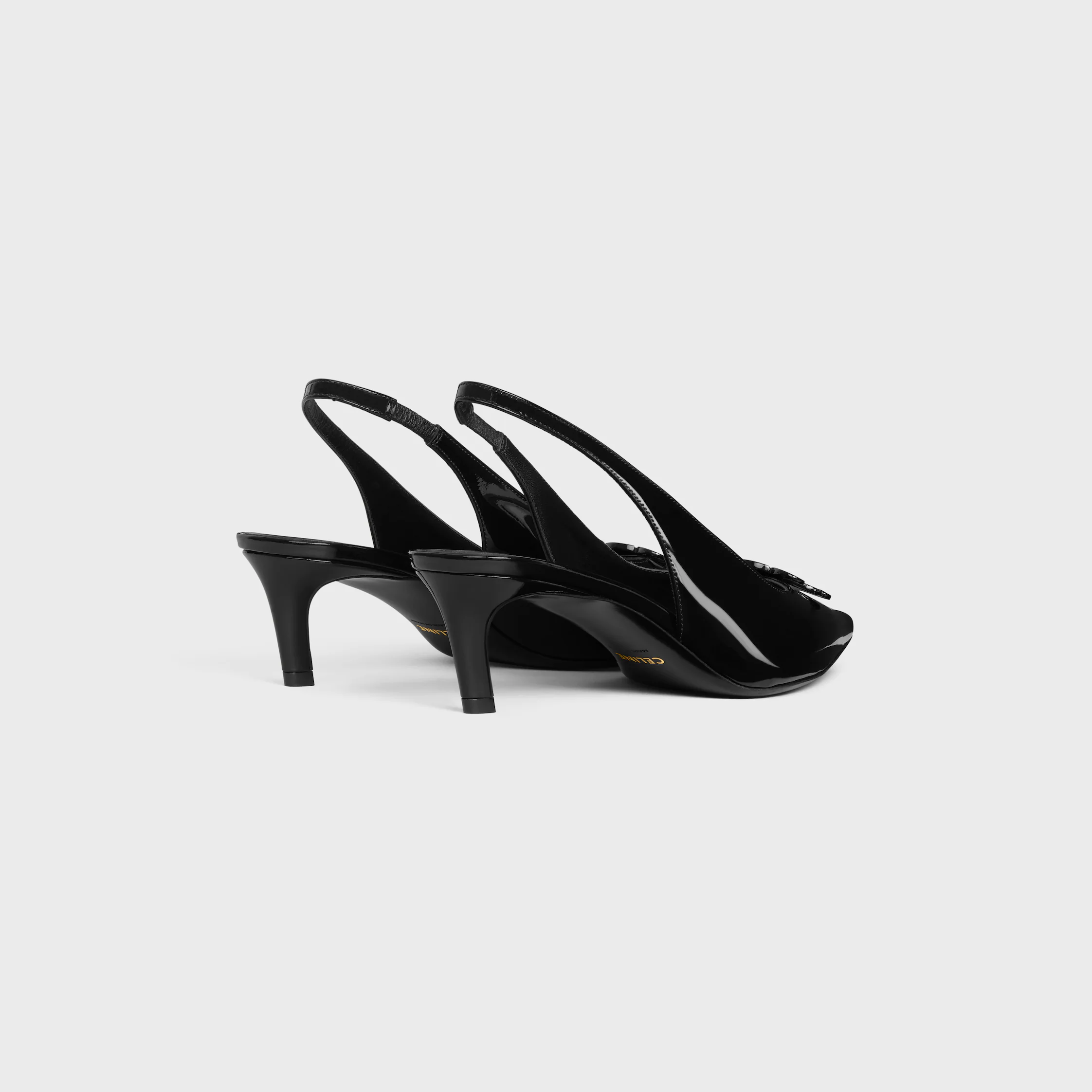 SLINGBACK ALMA EM COURO DE VACADO COM BRILHO