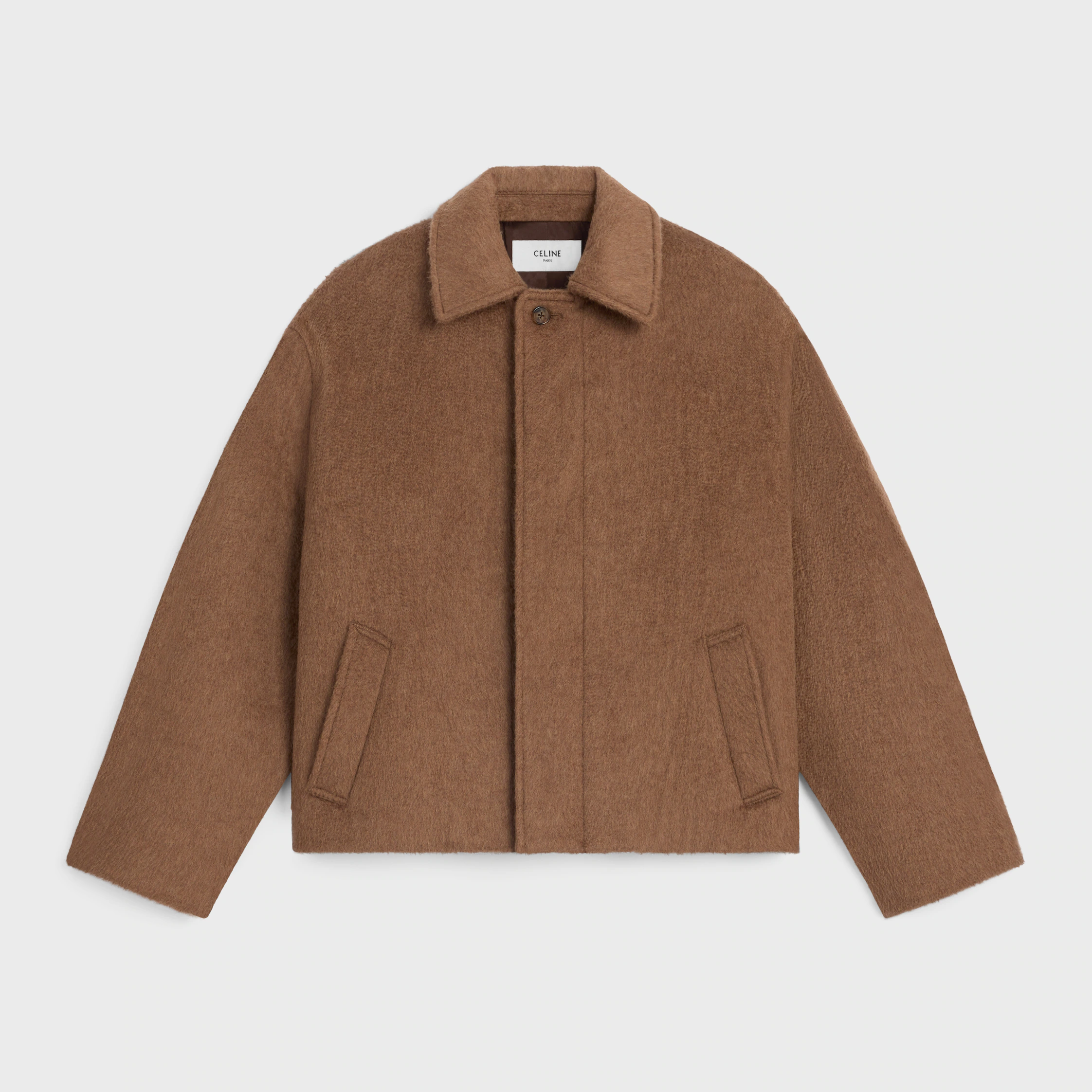 jaqueta IN de cashmere e camelo dupla face