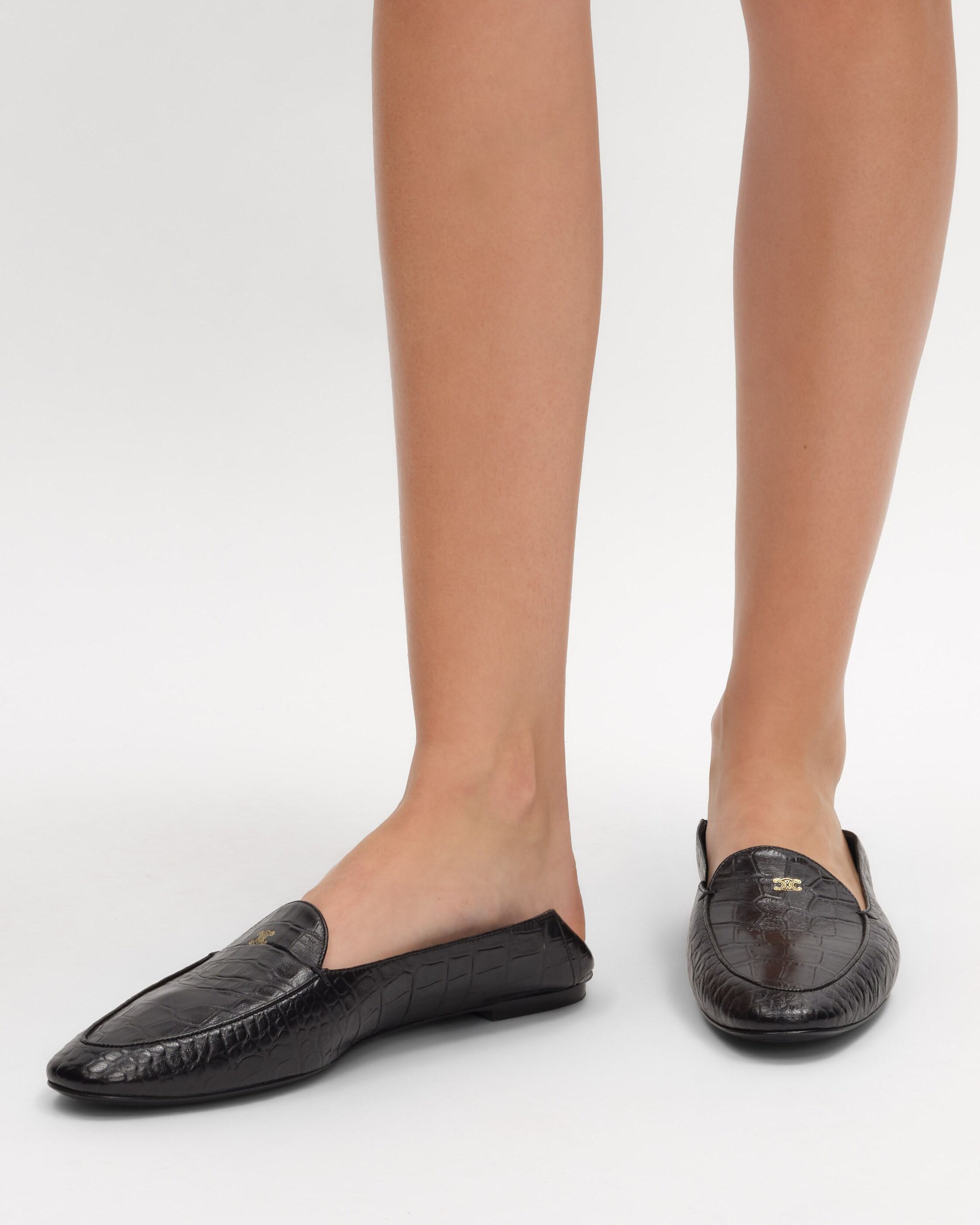 AURA LOAFER EM COURO DE CORDEIRO ESTAMPADO COM ESTAMPAS DE CROCODILO