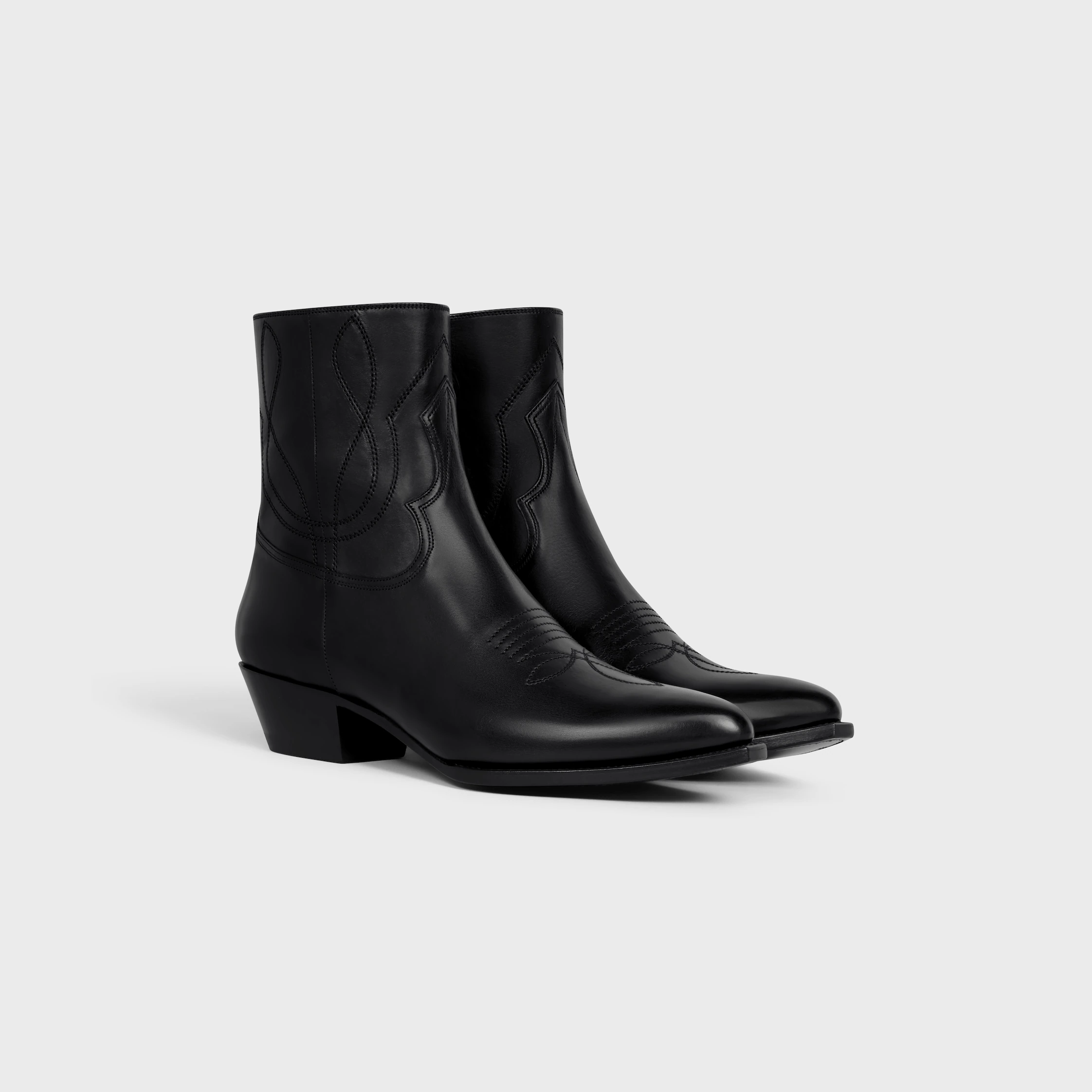 BOTA WESTERN ZIPADA CELINE EM COURO DE VACA