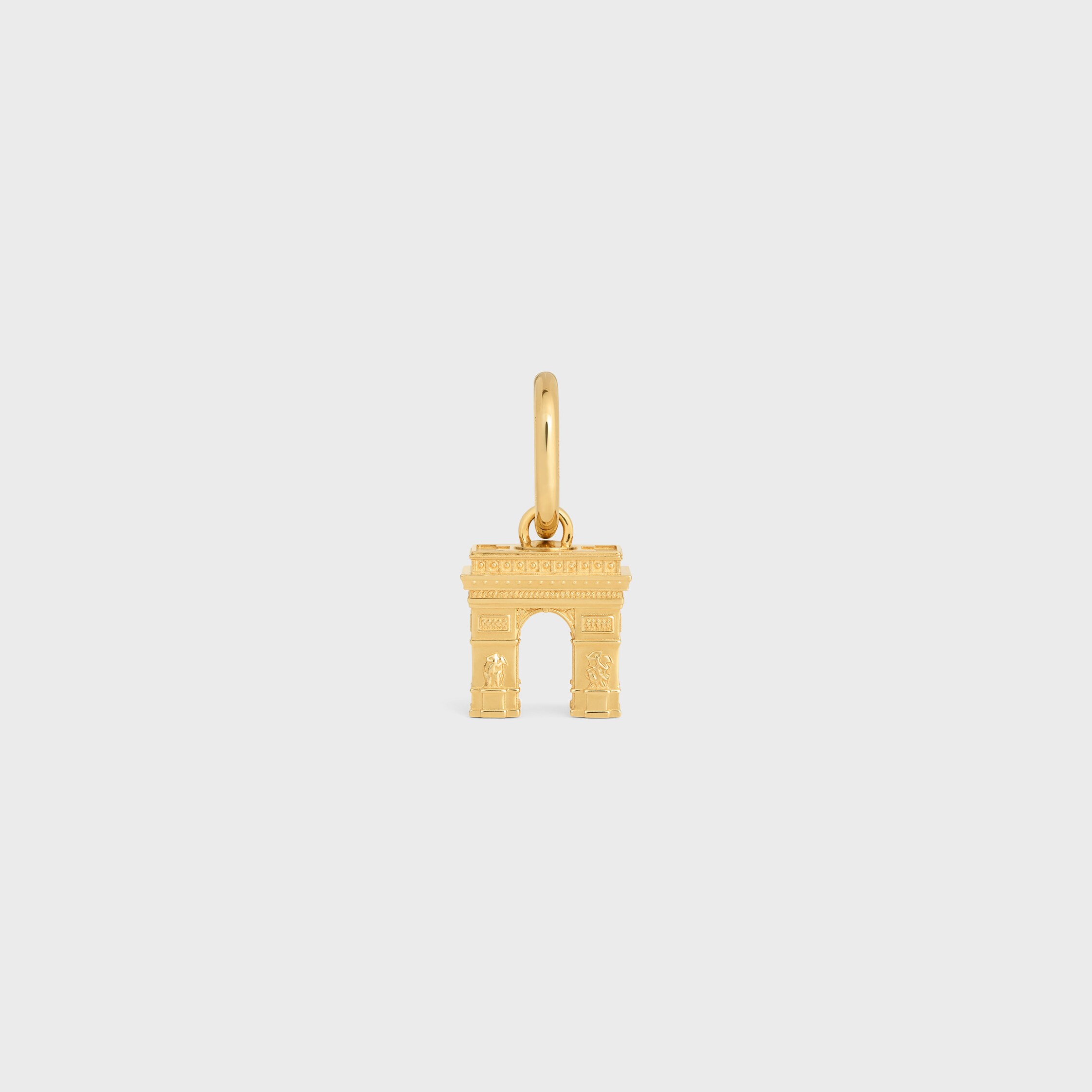 CHARM ARCO DO TRIUNFO EM LATÃO COM ACABAMENTO DOURADO