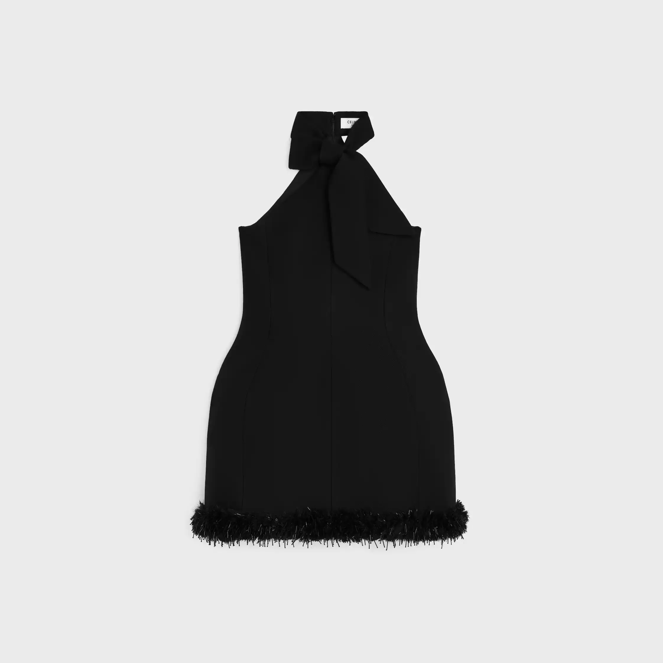 vestido em tricotine de lã