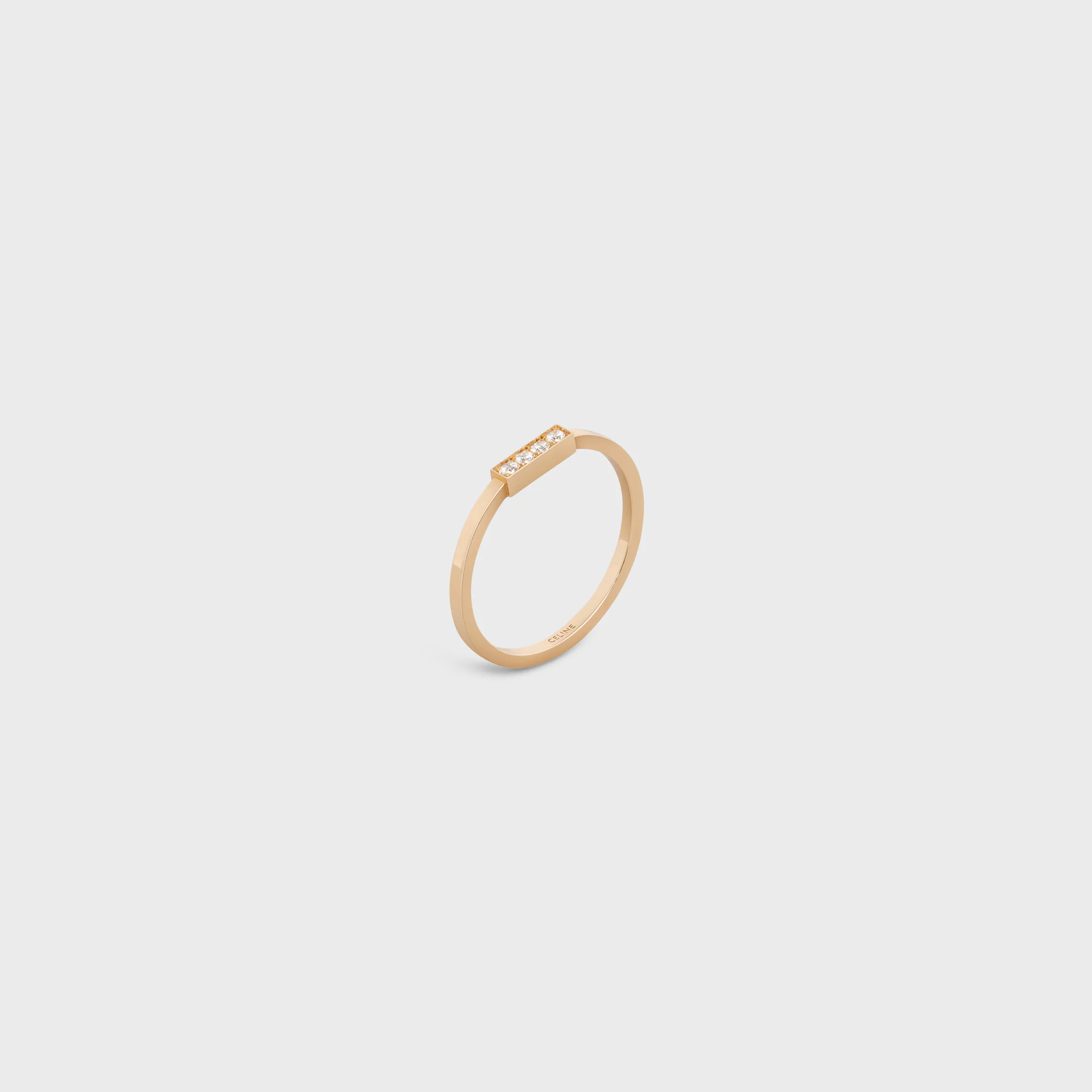 Anel Celine Line em Ouro Amarelo e Diamantes