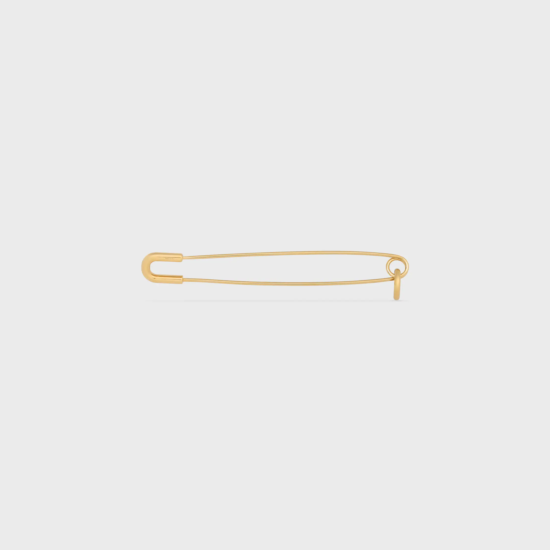 CHARM DE PINÇA DE SEGURANÇA EM LATÃO COM ACABAMENTO DOURADO