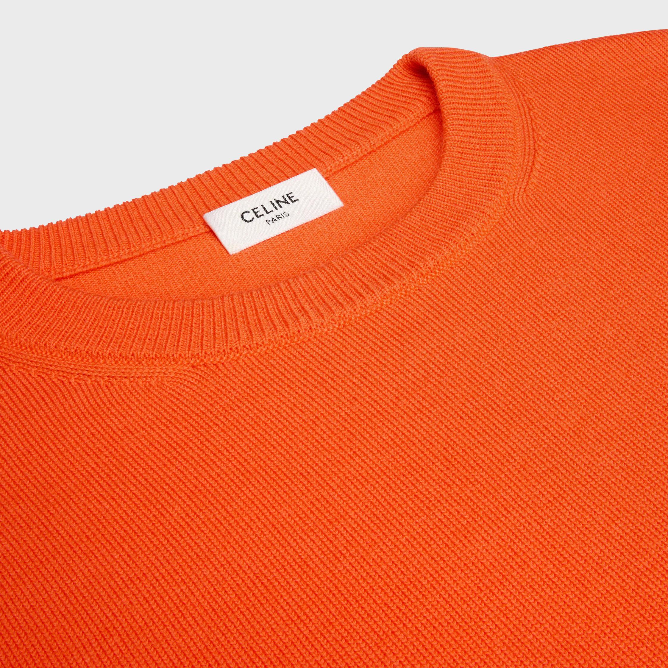 sweater crewneck em lã fina