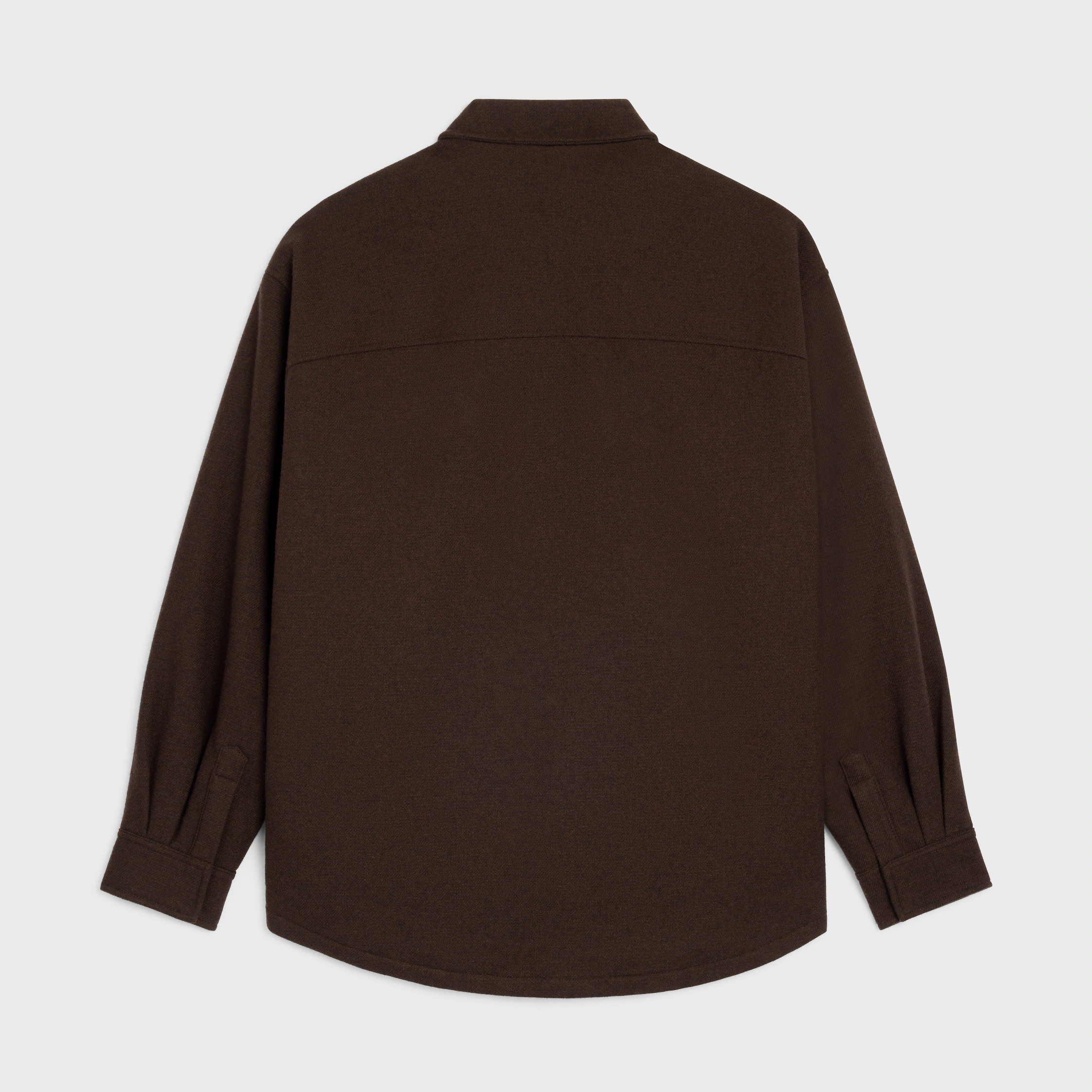 overshirt em flanela de lã