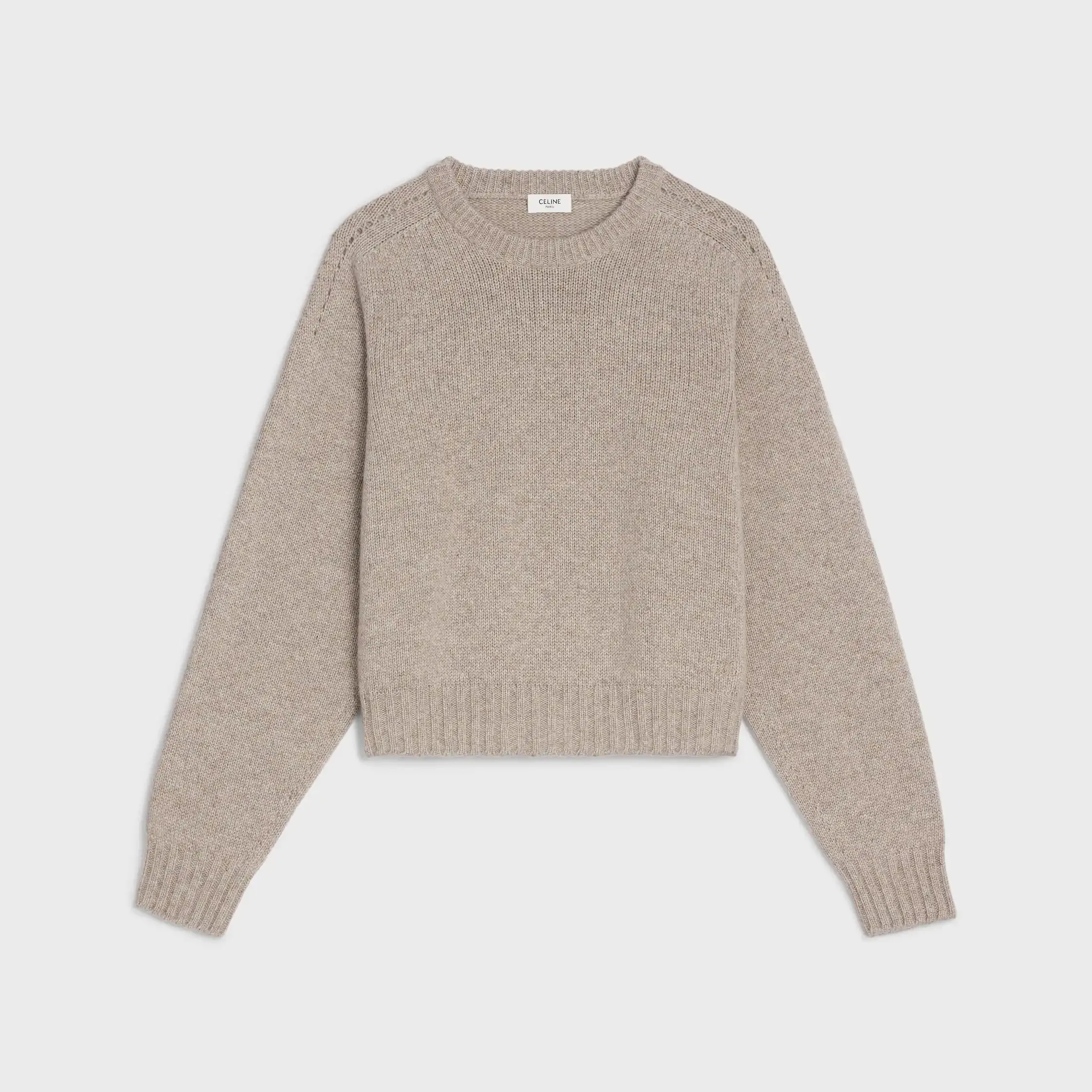 SUÉTER COM GOLA REDONDA EM CASHMERE SEM COSTURA