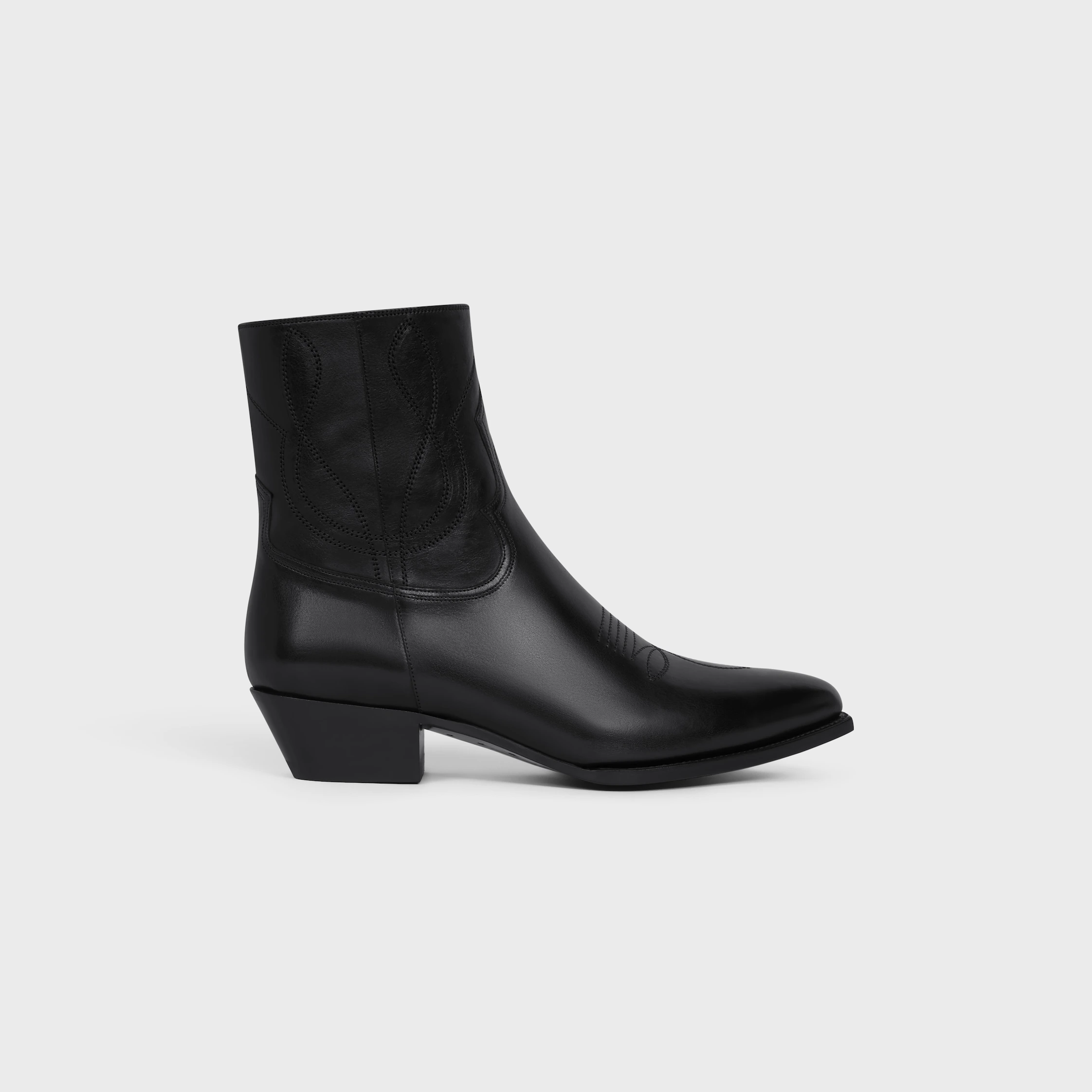 BOTA WESTERN ZIPADA CELINE EM COURO DE VACA