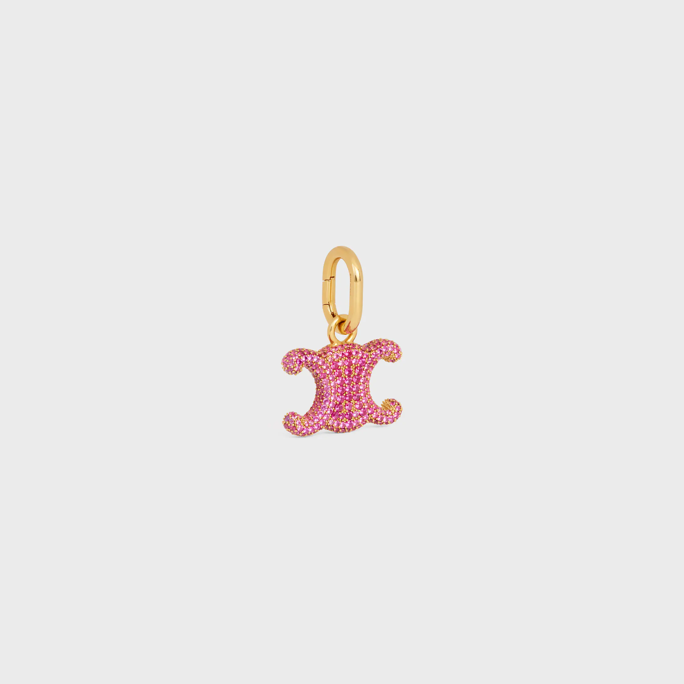 CHARM TRIOMPHE STRASS E BRONZE COM ACABAMENTO DOURADO