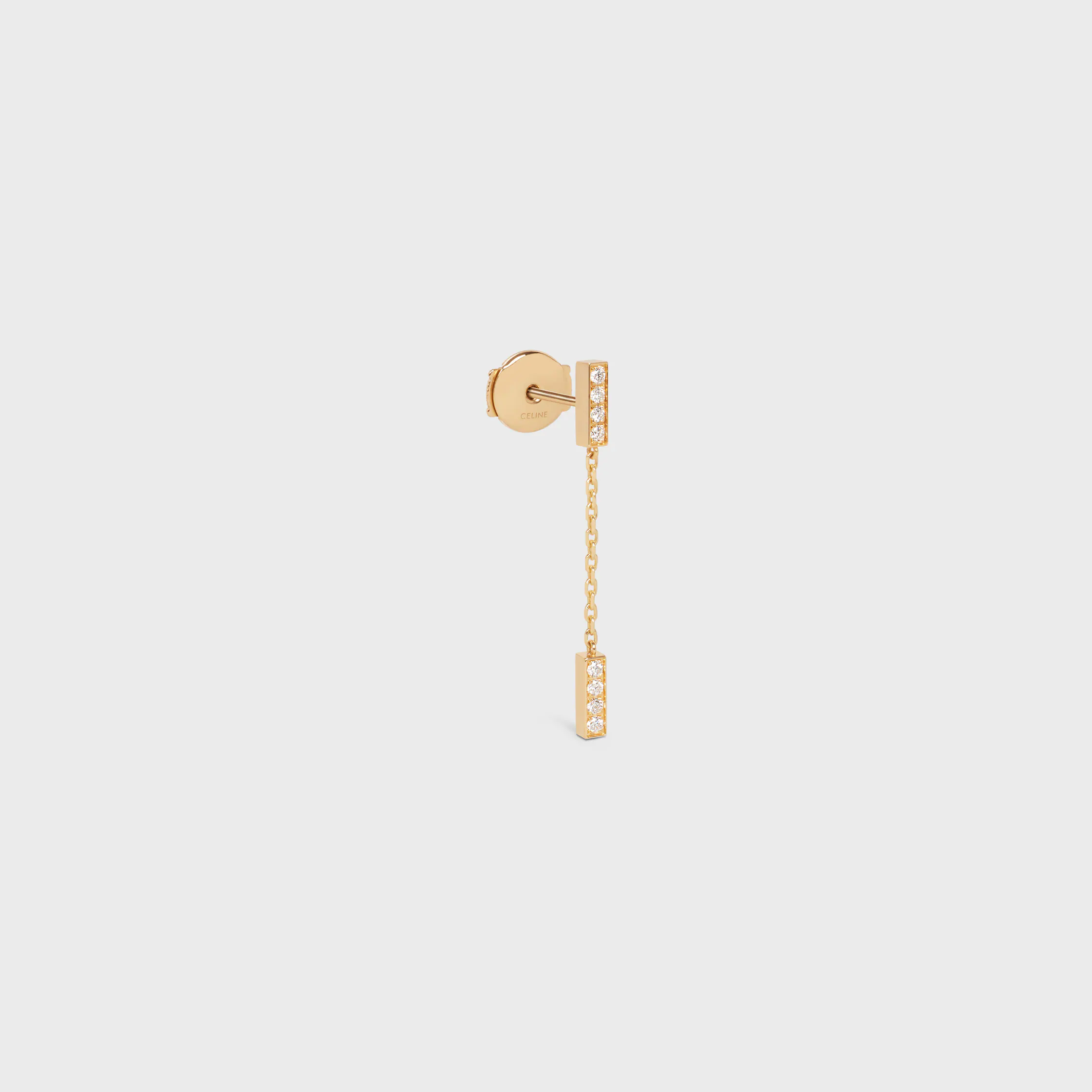 Brinco Duplo Celine em Ouro Amarelo e Diamantes