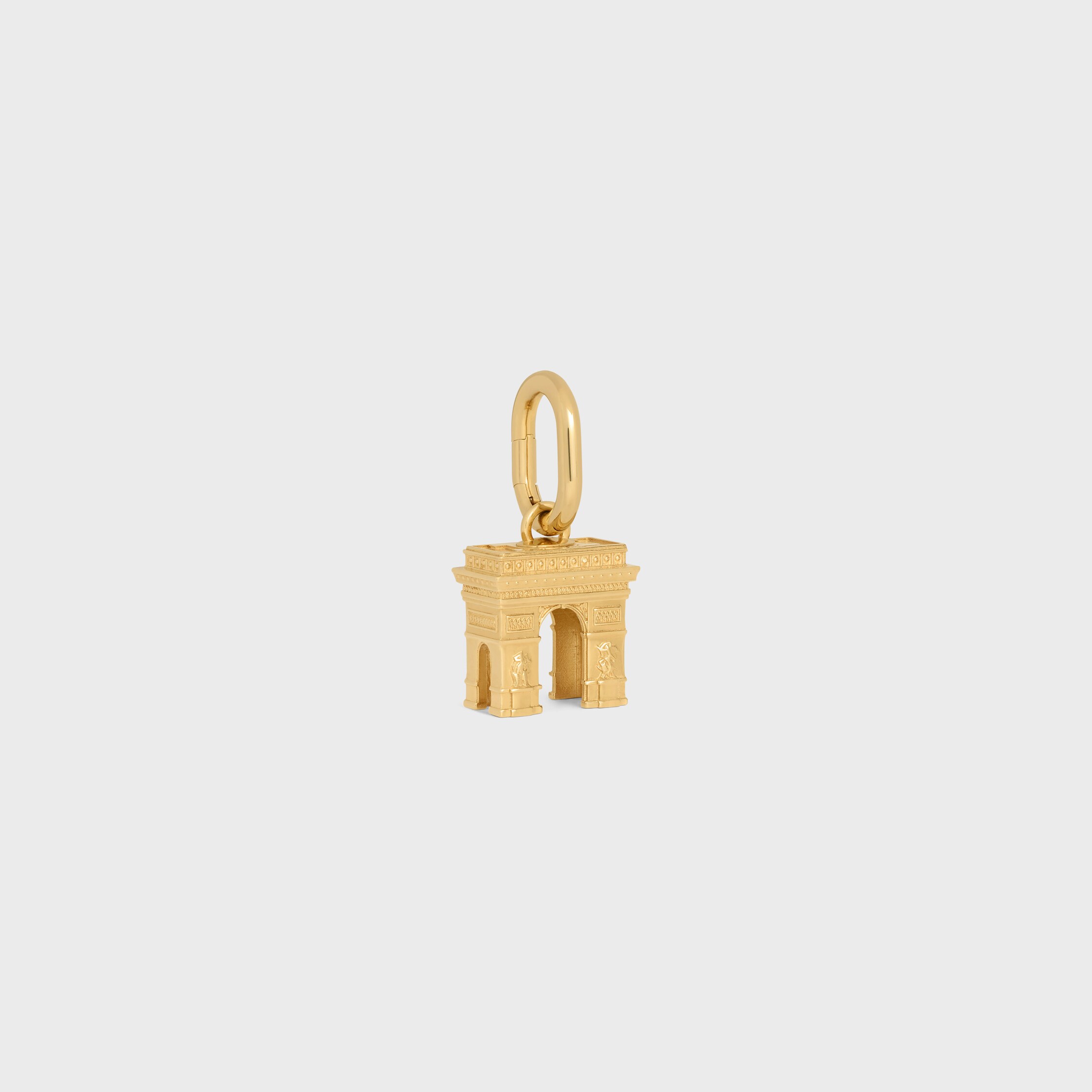 CHARM ARCO DO TRIUNFO EM LATÃO COM ACABAMENTO DOURADO
